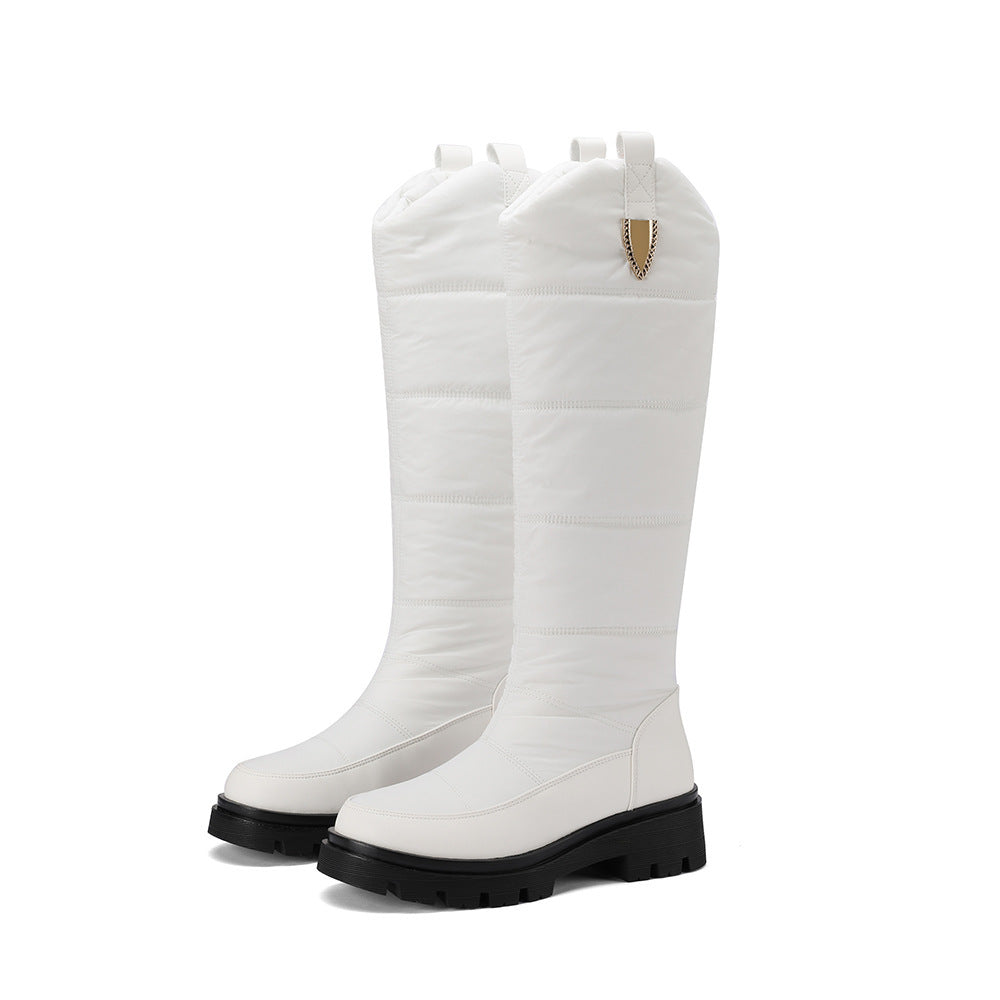 Down Cloth Waterproof Thick Fur Snow Boots